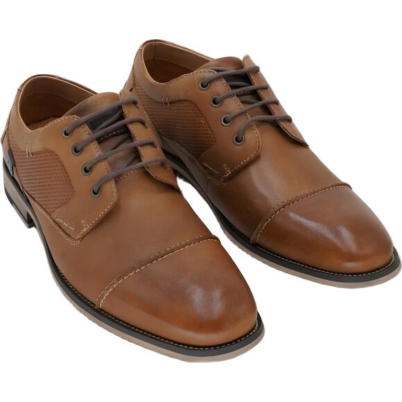 Steve Madden Men's Jagwar Cap-Toe Oxford Dress Shoe Tan US 7.5 - Picture 4 of 6